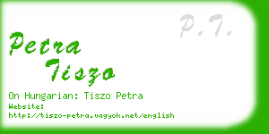 petra tiszo business card